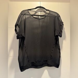 Kensie Black Sheer Blouse